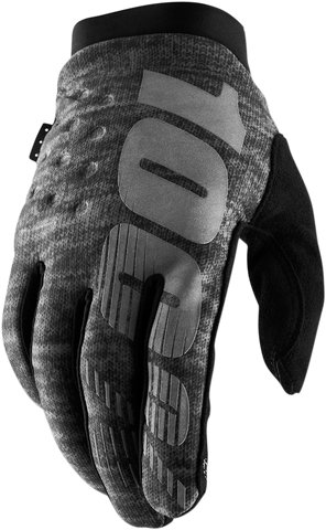 100% Brisker Gloves - Heather Gray - Large 10003-00022
