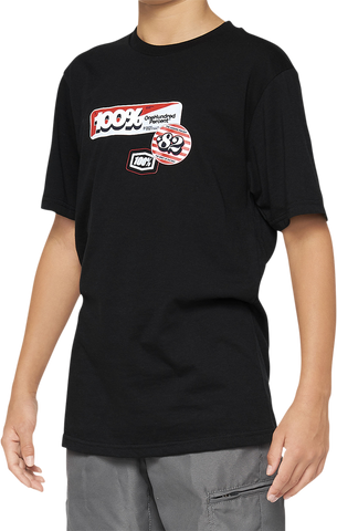 100% Youth Stamps T-Shirt - Black - Large 34021-001-06
