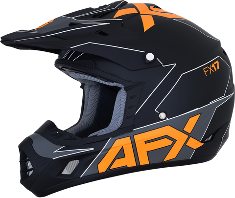 AFX FX-17 Helmet - Aced - Matte Black/Orange - Small 0110-6504