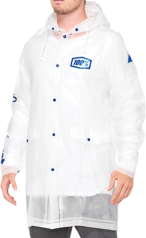 100% Torrent Raincoat - Clear - Medium 20040-00011
