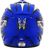 AFX FX-17Y Helmet - Butterfly - Matte Blue - Large 0111-1389