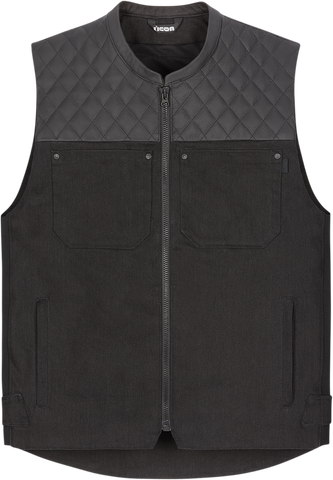 ICON Chamonix Denim Vest - Black - Large 2830-0554