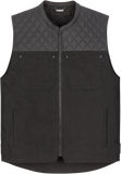 ICON Chamonix Denim Vest - Black - Medium 2830-0553