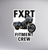 FXRT Fitment Crew Gray & Gold Sticker