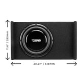 10" Loaded Shallow Down Fire Subwoofer Enclosure 300 Watts Rms