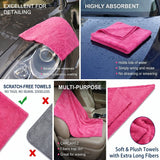 WASH&WHIPS Edgeless Microfiber Coral Fleece with Ultrasonic Edge