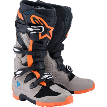 ALPINESTARS Tech 7 Enduro Boots - Black/Warm Gray/Fluorescent Orange - US 13 2010426-1562-13