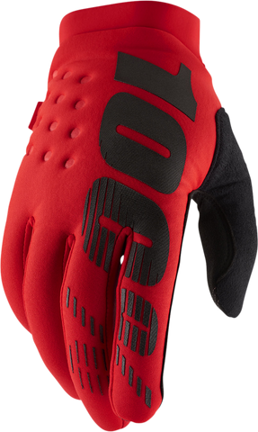 100% Brisker Gloves - Red - Small 10003-00030