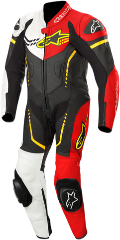 ALPINESTARS Youth GP Plus 1-Piece Leather Suit - Black/White/Red Fluorescent/Yellow Fluorescent - US 24 / EU 130 31405181236130