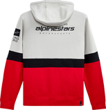 ALPINESTARS Position Zip Hoodie - Silver/Black/Red - 2XL 12125302210962X