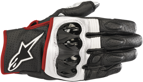 ALPINESTARS Celer V2 Gloves - Black/White/Fluo Red - Small 3567018-1231-S