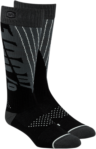 100% Torque Comfort Moto Socks - Black/Gray - Large/XL 24007-353-18