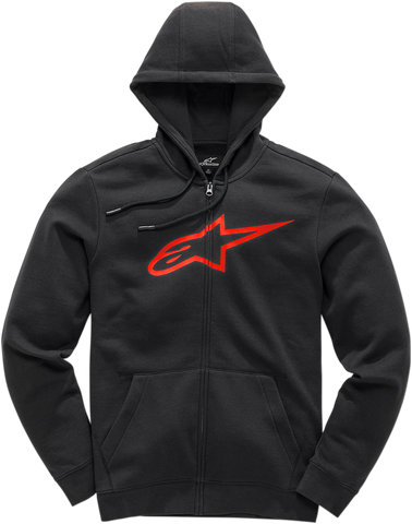 IN STOCK ALPINESTARS Ageless 2 Zip Hoodie - Black/Red - 2XL 10385305210302X