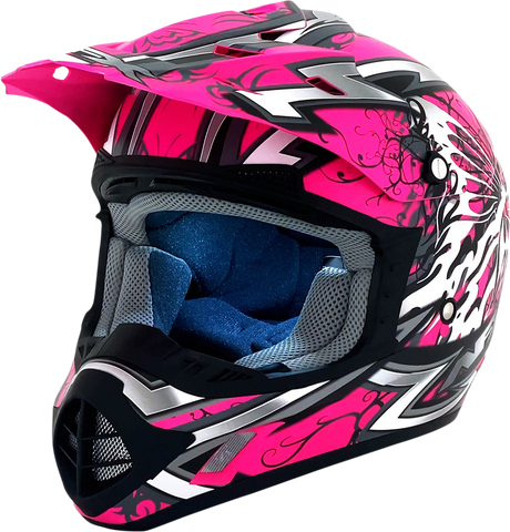 AFX FX-17 Helmet - Butterfly - Matte Hot Pink - XL 0110-7110