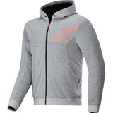 IN STOCK ALPINESTARS Chrome v2 Sport Hoodie - Heather Gray/Red Fluo - Medium 4200325-9199-M