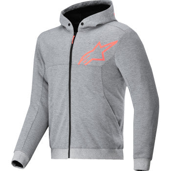 IN STOCK ALPINESTARS Chrome v2 Sport Hoodie - Heather Gray/Red Fluo - XL 4200325-9199-XL