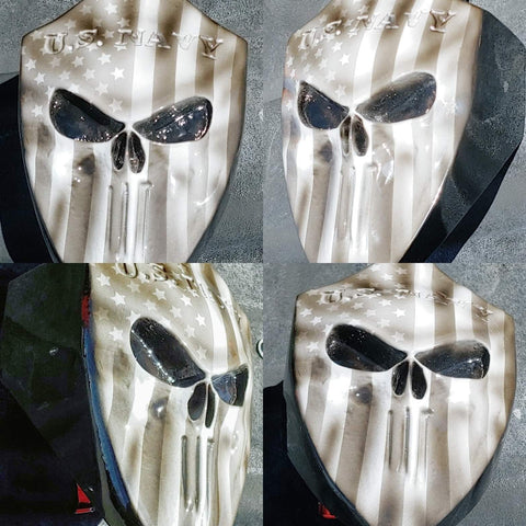 3D Punisher with American flag recessed Navy logo