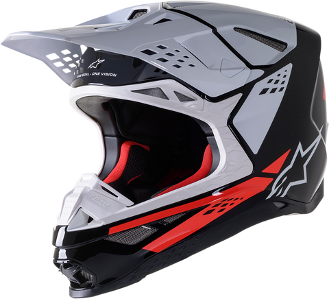 ALPINESTARS Supertech M8 Helmet - Factory - Black/White/Red - Large 8302922-1233-LG