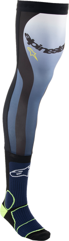 ALPINESTARS Knee Brace Socks - Navy/Black/Yellow - Large/XL 4701324-7455-LX