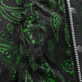 Upside Men's Club Style Leather Vest Orange and Green