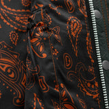 Downside Men's Motorcycle Leather Vest Orange and Green