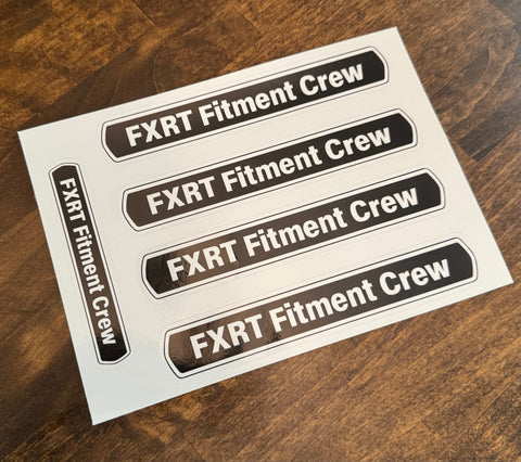 FXRT Fitment Crew Sticker Sheet