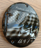 3D tattered American flag with script derby cover