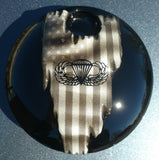 3D tattered American flag with Airborne logo fuel door