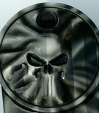 3D Skull with American flag Harley fuel door