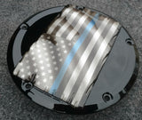 Tattered Thin Blue Line derby cover