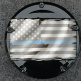Tattered Thin Blue Line derby cover and points cover