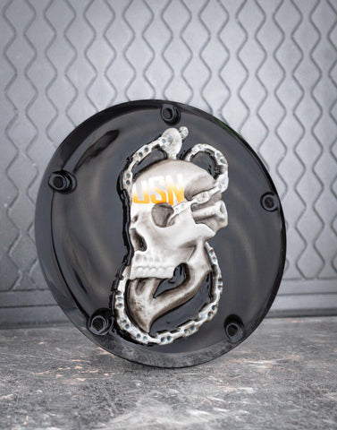 3D US NAVY skull and anchor derby Cover