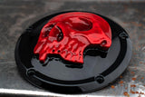 Harley Davidson derby cover twisted red skull