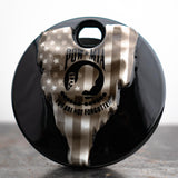 3D tattered American flag with POW-MIA