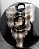 3D tattered American flag with POW-MIA