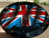 3D tattered Veteran British flag Harley derby cover