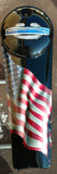 Combat Infantry badge and American flag console