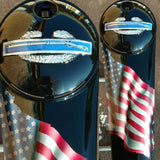 Combat Infantry badge and American flag console