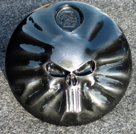 3D skull on Harley touring fuel door