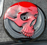 Harley Scarlet Red Harley-Davidson skull air cleaner