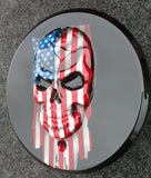 3D Skull with American flag gloss black background Victory/INDIAN primary Cover