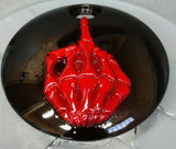 3D middle finger Harley touring fuel door