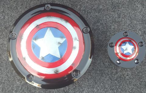 Captain America shield derby cover and points cover