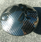 3D skull stretching through carbon fiber Harley  fuel door