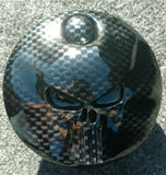 3D skull stretching through carbon fiber Harley  fuel door