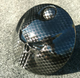 3D skull stretching through carbon fiber Harley  fuel door