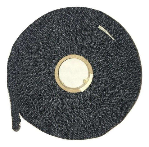 1" Black Aramid Fiber Webbing - PRICE PER FT| BLACK