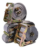 2" x 16  Ft Logistic Van Ratchet E-Track Straps w/ Spring E Fittings | 4 PACK