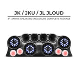 DS18 J-LOUD Jeep Wrangler JK/JKU/JL Loaded Sound Bar System, Black / White