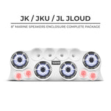 DS18 J-LOUD Jeep Wrangler JK/JKU/JL Loaded Sound Bar System, Black / White